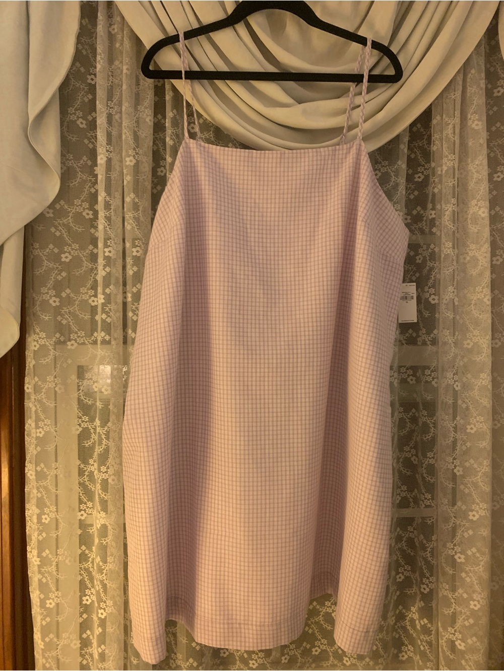 Old Navy Lilac Gingham Mini Dress
